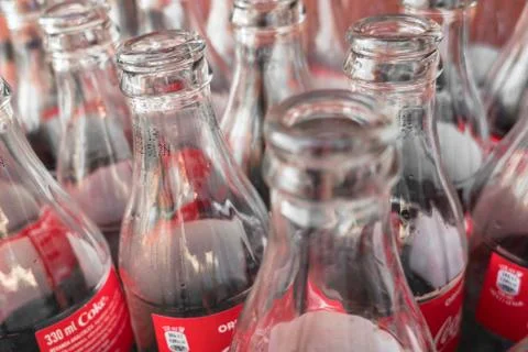 Coca cola bottles Stock Photos