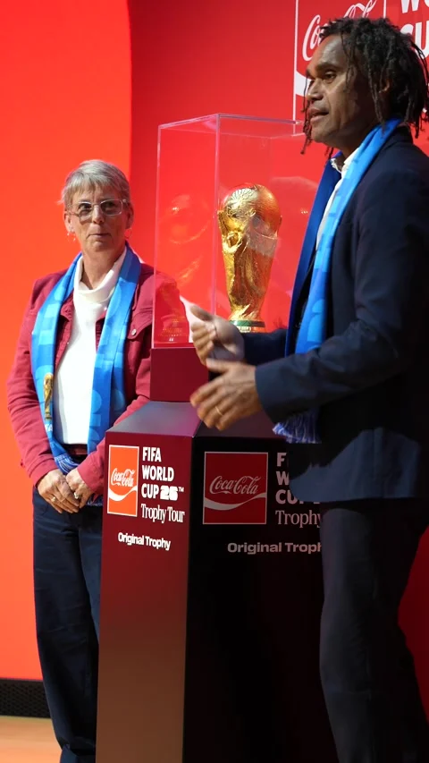 Coca Cola - FIFA World Cup Trophy Tour Stock Footage 334010605