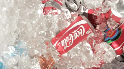 Coca-Cola on Ice Stock Footage 57224680