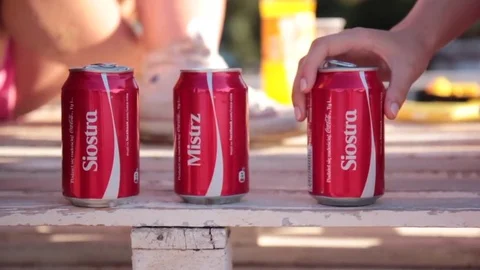 Coca cola on landing Stock Footage 72255734