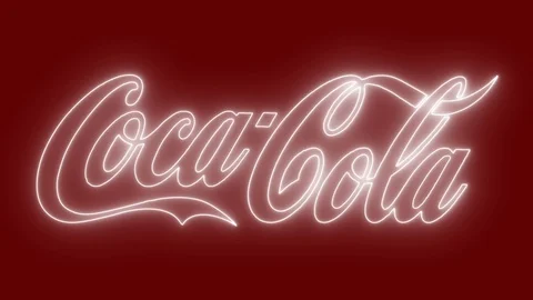 Coca Cola Logo With Neon Lights Stock Footage 105003480