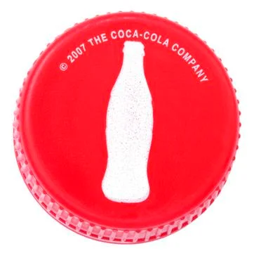 Coca cola plastic cap Stock Photos