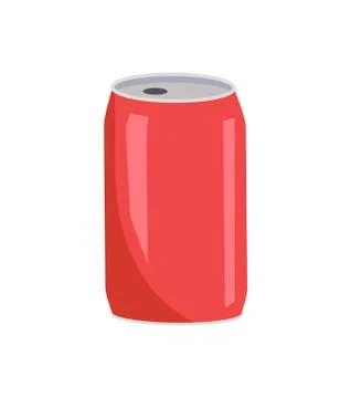 Coca Cola Red Can Closeup Vector Illustration 스톡 일러스트