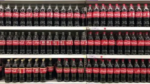 Coca cola in the supermarket Stock Footage 133636512