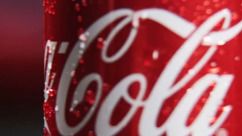 Coca Cola in a tin can Stock Footage 74710491