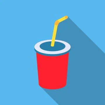 Coca-Cola vector icon in flat style for web Stock Illustration