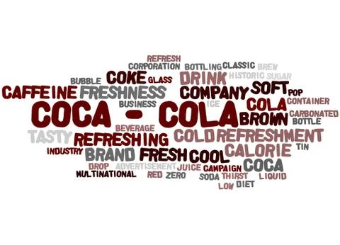 Coca-Cola, word cloud concept Stock Illustration