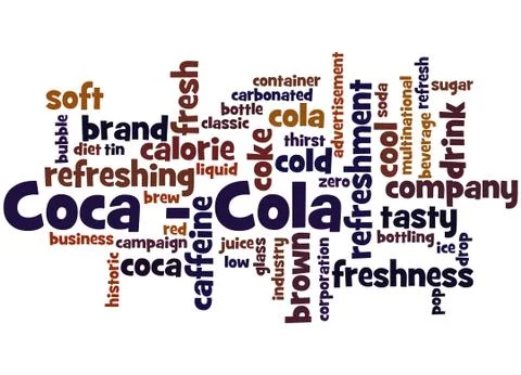 Coca-Cola, word cloud concept Stock Illustration