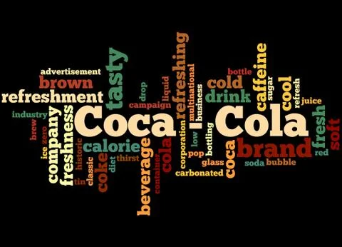Coca-Cola, word cloud concept Stock Illustration