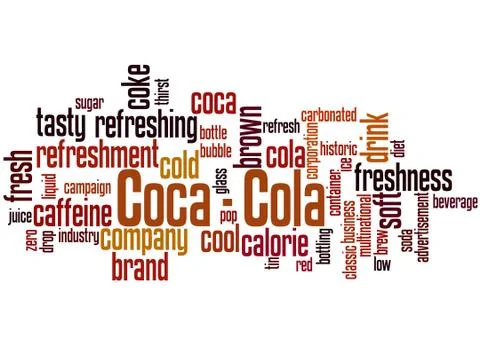 Coca-Cola, word cloud concept Stock Illustration