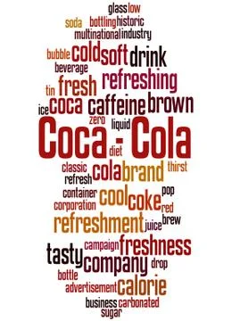 Coca-Cola, word cloud concept Stock Illustration