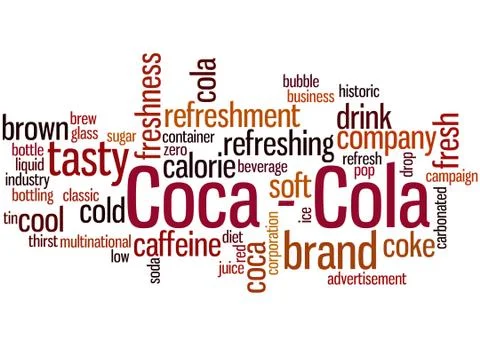 Coca-Cola, word cloud concept Stock Illustration