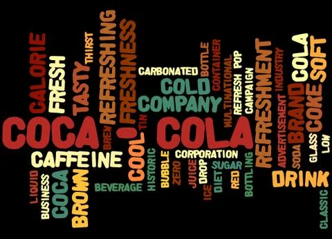 Coca-Cola, word cloud concept Stock Illustration