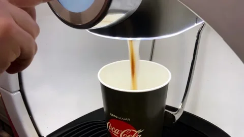 Coca Cola Zero brand cold drink dispenser Stock Footage 275356163
