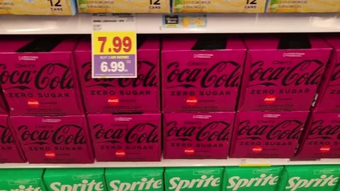Coca Cola Zero Grocery Enjoy Supermarket Soda Stock Footage 229488732