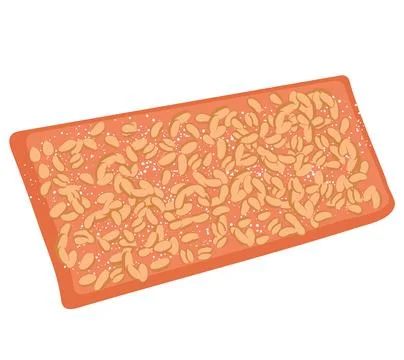 Coca De Llardons Traditional Catalan Pork Crackling Cake Vector Illustration Stock Illustration