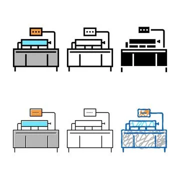 Coca pressing machine color icon minimal vector Illustrazione stock