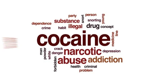 Cocaine animated word cloud, text design... | Stock Video | Pond5