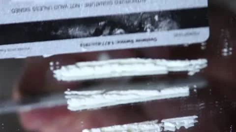 Cocaine on the Mirror HD Stock Footage 8993447