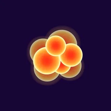 Cocci bacteria cell realistic vector illustration Stock Illustration
