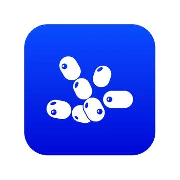 Coccus bacilli icon blue Illustrazione stock