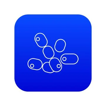 Coccus bacilli icon blue vector Illustrazione stock