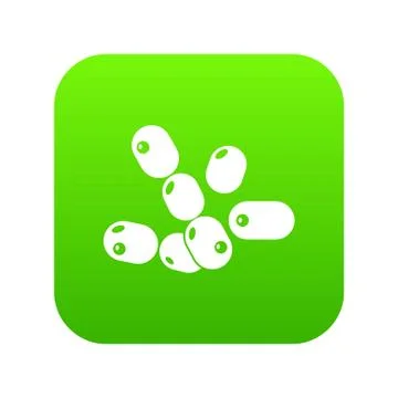 Coccus bacilli icon green Illustrazione stock