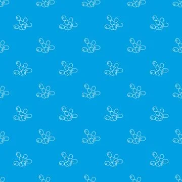 Coccus bacilli pattern seamless blue Illustrazione stock