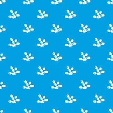 Coccus bacilli pattern seamless blue Illustrazione stock