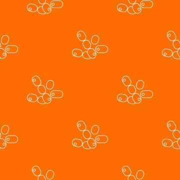 Coccus bacilli pattern vector orange Illustrazione stock