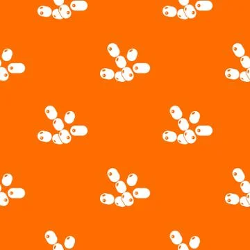 Coccus bacilli pattern vector orange Stock Illustration