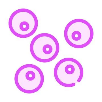 Coccus bacteria color icon vector isolated illustration Illustrazione stock