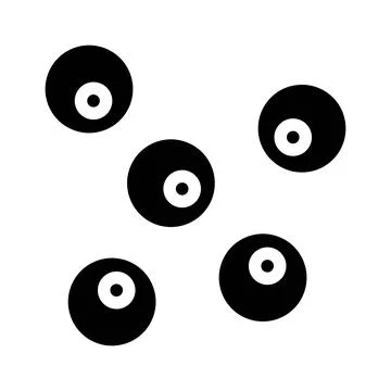 Coccus bacteria glyph icon vector isolated illustration Stockillustratie