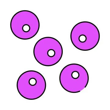 Coccus bacteria icon color illustration Illustrazione stock