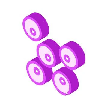 Coccus bacteria isometric icon vector isolated illustration Illustrazione stock