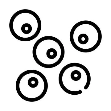 Coccus bacteria line icon vector isolated illustration Illustrazione stock