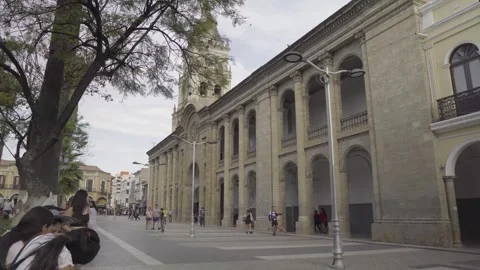 Cochabamba, Cochabamba, Bolivia; Oct 14, 2023: Cathedral of San Pedro Stock Footage 272467330