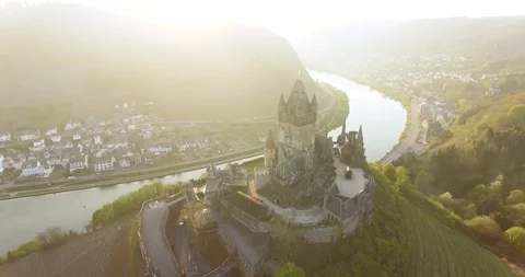 Cochem and its castle Stock Footage 89651276