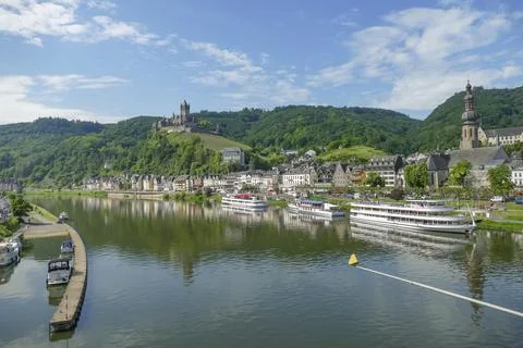 Cochem with Imperial Castle Stock Photos