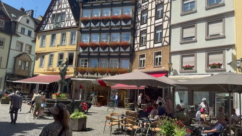 Cochem town centre, Germany Stock Footage 280792649