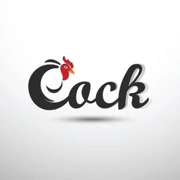 Cock emblem Stock Illustration