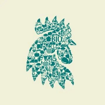 Cock icon Stock Illustration