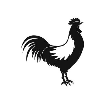 Cock icon, simple style Illustrazione stock