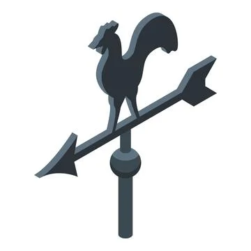 Cock vane icon isometric vector. Wind weather Illustration