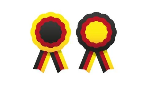 Cockade, rosette with ribbon, vector illustration. イラスト素材