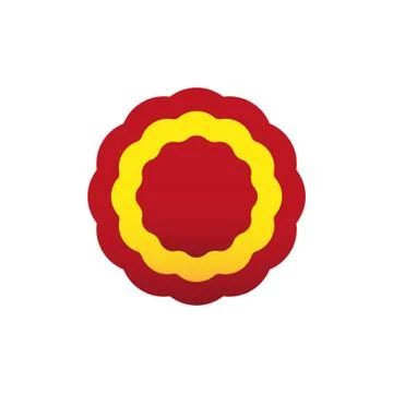 Cockade, rosette, vector illustration. Illustrazione stock