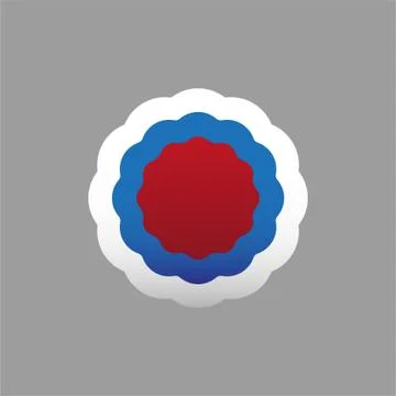 Cockade, rosette, vector illustration. Russian symbol, red white and blue Illustrazione stock