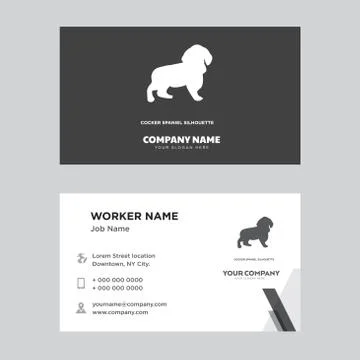 Cocker spaniel business card design Free Stock Illustration