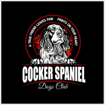 Cocker Spaniel - vector illustration for t-shirt, logo and template badges Stock Illustration