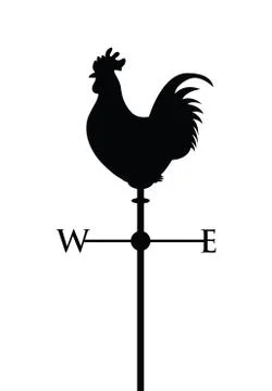 Cockerel on a weather post Stock-Illustration